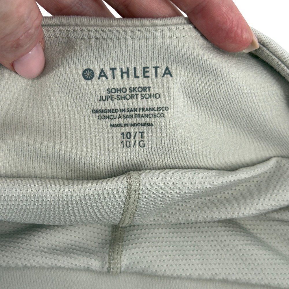 Athleta Soho Skort Beige Built In Shorts Athletic Golf Tennis Skirt 10 - Picture 6 of 9